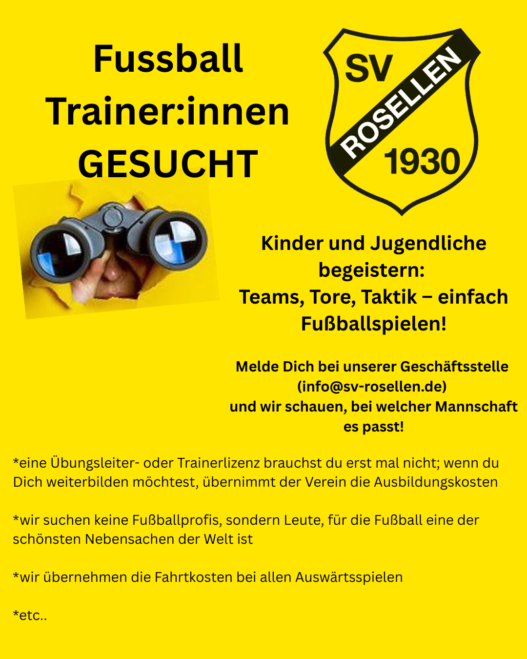 Fussball Trainerinnen GESUCHT